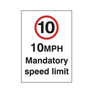 10 mph Mandatory Speed Limit Signs