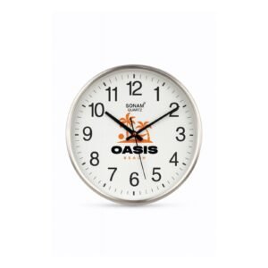 Silver Round Wall Clock
