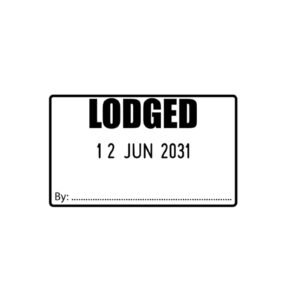 Lodged Date Stamp