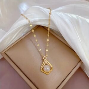 Pearl Diamond Necklace gift for Women
