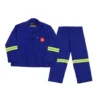 2PC Blue Overalls with Reflective Tape