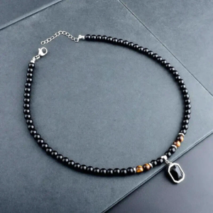 Beaded Chain Necklace Jewelry Gift for Men