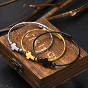 Christian Twisted Cross Bracelet